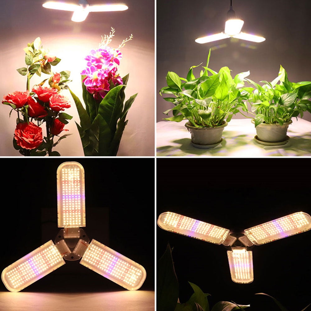 150W E27 Warm Full Spectrum LED Grow Light Plant Hydroponic Trefoil Stretch Lamp 