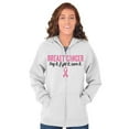 thumbnail image 5 of Breast Cancer Say It Fight It Cure It Zip Hoodie Sweatshirt Women Brisco Brands S, 5 of 6
