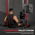 thumbnail image 5 of Mikolo Smith Machine Home Gym, 7-in-1 Multi-Function Squat Rack with Cable Crossover, 1000LBS Workout Station with Smith Bar, and Weight Bench and 10lb/15lb/25lb x2 Weight Plates, 5 of 13