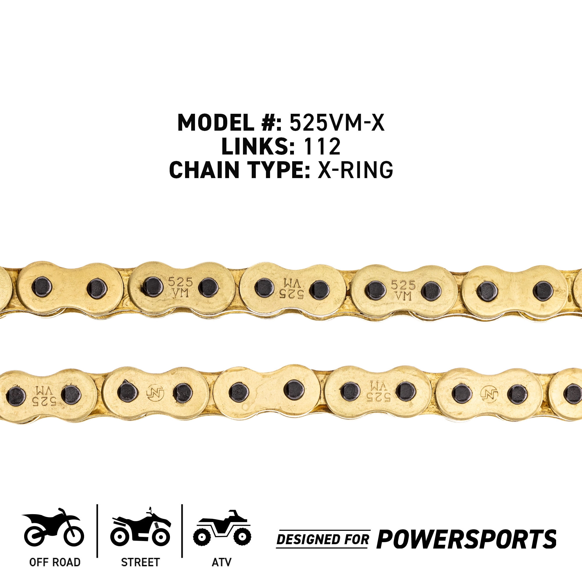Niche Sprocket Chain Set for Kawasaki Z1000R 15/43T 525 X-Ring