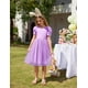 thumbnail image 4 of Vestido tutú para niños pequeños Arshiner, verano, tul, lavanda, 5T, niña, 4 of 4