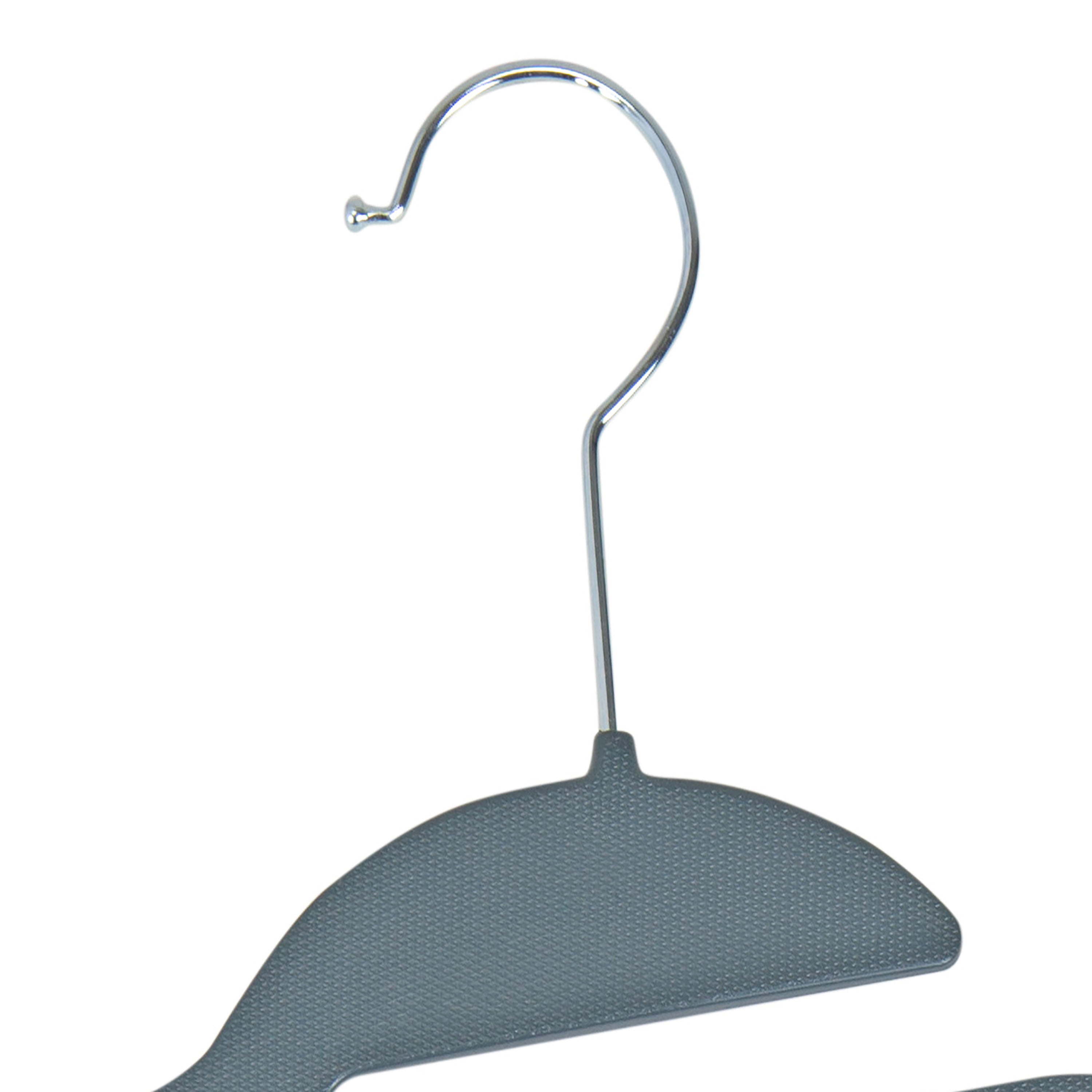 Simplify 24 Pack Plastic Ultimate Adult Shirt Hanger in Dark Grey