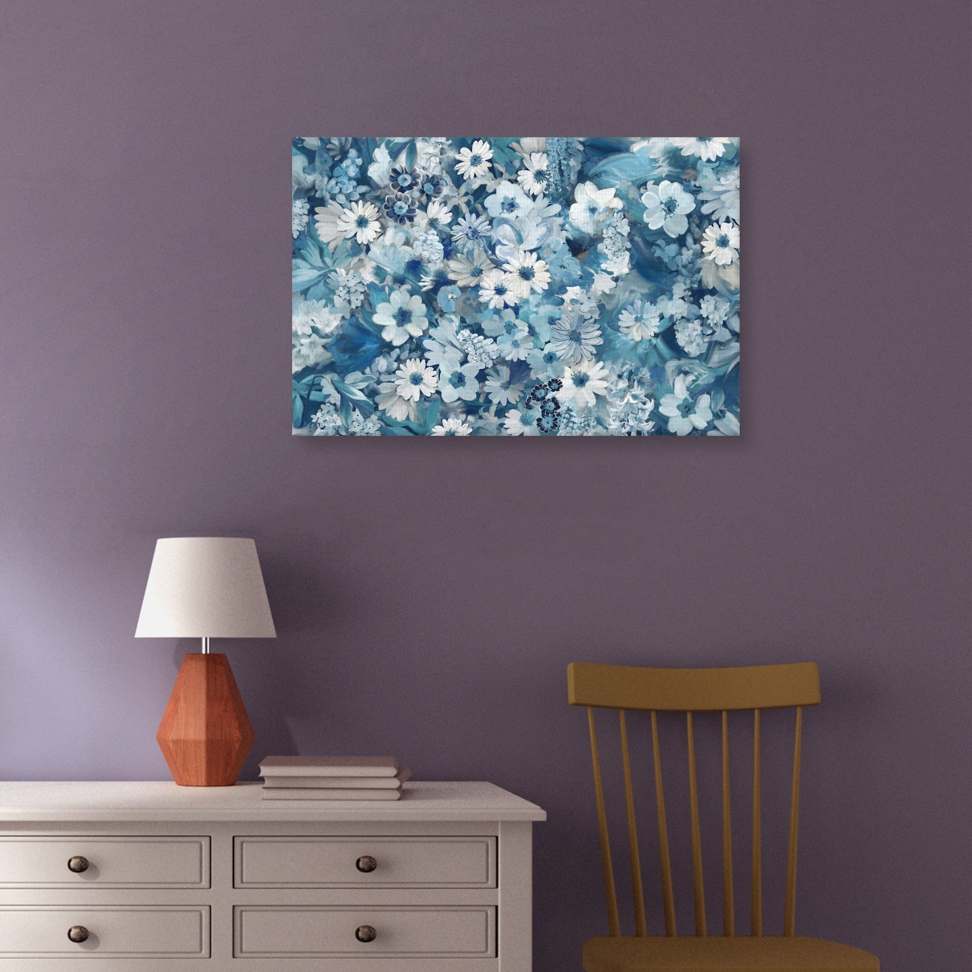 Garden Blues by Studio Arts Canvas Art Print