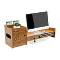 thumbnail image 5 of Minimalism Classy Monitor Stand Riser Wood Color Computer Monitor Riser Stand, 5 of 16