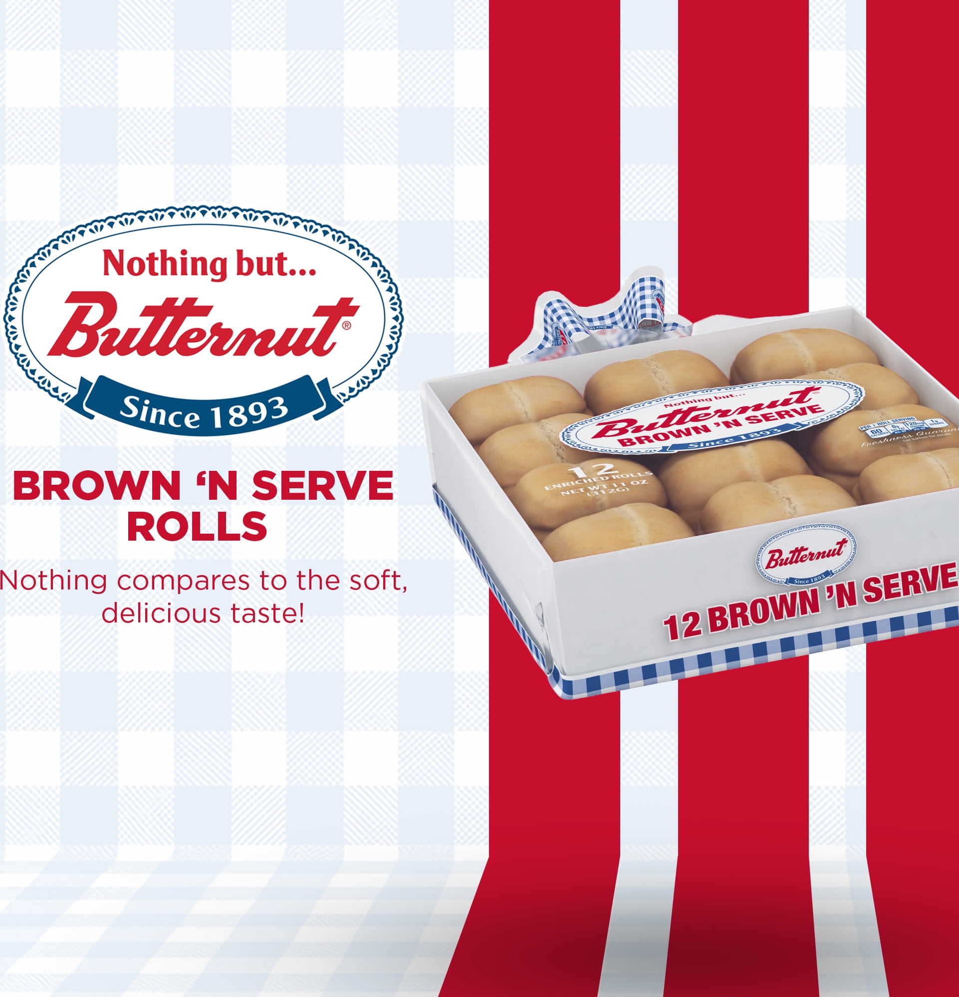Butternut Brown 'n Serve Rolls, 11 oz, 12 Count
