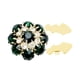 thumbnail image 3 of Diseño diario de flores de la fiesta del botón decorativo del botón del botón del dhinestone para el vestido de sombrero verde oscuro de oro, 3 of 8