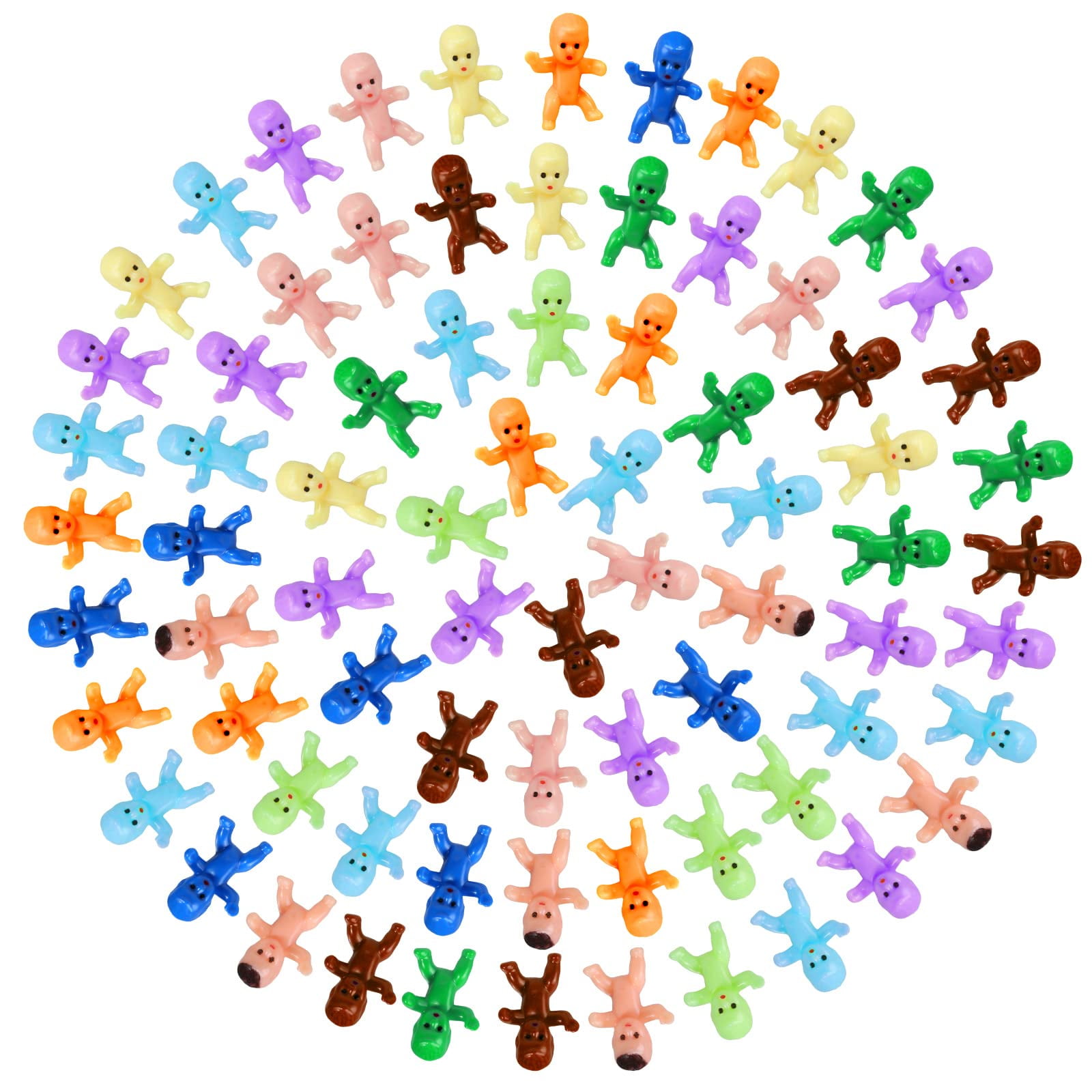 selizo Mini Plastic Babies, 200pcs Tiny Plastic Baby Figurines Small