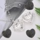 thumbnail image 5 of 1 caja de 24 cuentas de roca de lava en forma de corazón gris, difusor de aceites esenciales de piedra volcánica natural, cuentas para el Día de San Valentín, 5 of 9