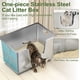 thumbnail image 2 of Caja de arena para gatos Ptlom cerrada de acero inoxidable XXL, 2 of 8
