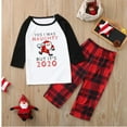 thumbnail image 2 of Odeerbi Christmas Pajamas For Family Matching Outfits Kids Letter Printed Top+Printed Pants Xmas Clothes, 2 of 8