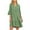 Green, variant on QUYUON Women Tunic Swing Dress Casual Loose V-Neck Puff Short Sleeve Summer Dresses Pleated A-Line Ruffle Dress Cocktail Party T-Shirt Short Dresses Beach Sundress, Green XL