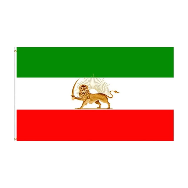 harayaa Former Iranian Flag Persia Banner Double Sided Print Polyester Old Historic Iran Style A