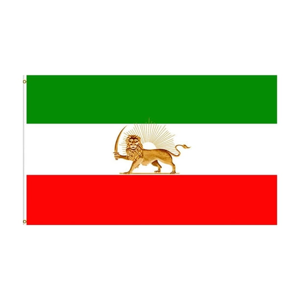 Bandera de Persia (antigua bandera iraní), impresión a doble cara, una sola capa, poliéster 100D. Estilo A