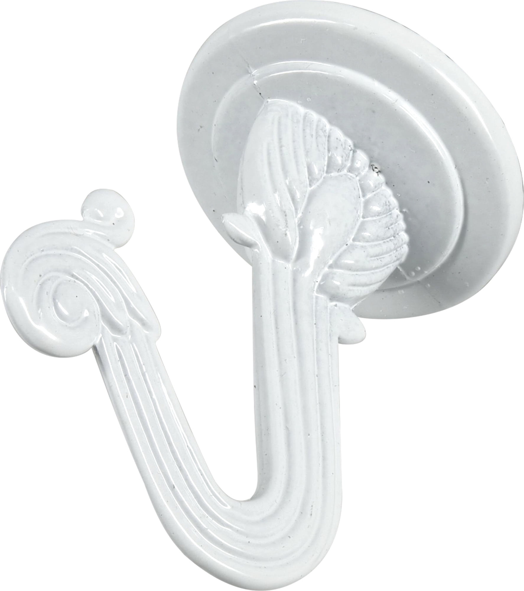 Hillman 536193 White Swag Hooks with Anchors (30lb) - 2 Sets