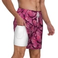 thumbnail image 3 of Goofa Pink Butterfly Printed Men's Swim Trunks Board Shorts Quick Dry Mens Swimming Trunks with Compression Liner,Breathable Fit Hawaii Beach Shorts-Small, 3 of 9