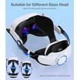 thumbnail image 2 of Battery Head Strap for Oculus Meta Quest 3/3S/2, QQV VR Headset Accessories for Quest 3 with 10000mAh Battery Pack,MQ5004, 2 of 8