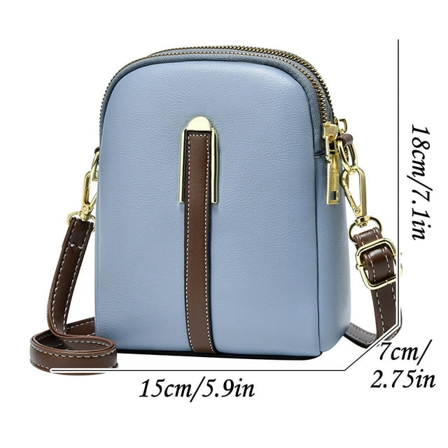 Cell Phone Crossbody Bag,Crossbody Bags Leather Lightweight Mini Crossbody Shoulder Phone Bag, Body Bag Embroidered Thread Shoulder Straddle Bag Mobile Phone Bag Clear Crossbody Bag