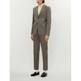 thumbnail image 3 of Sandro CAMEL Men's Checked Cropped Slim-fit Straight Trousers, US 44, 3 of 4