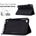 thumbnail image 4 of Allytech Wallet Case for Kindle Fire 7" 9th/7th/5th Gen 2019/2017/2015, Slim Folding Stand Auto Sleep Wake Embossed Flower PU Leather Case with Pen Slot for Amazon Fire 7 Old Versions, Black, 4 of 10