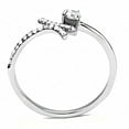 thumbnail image 3 of Luxe Jewelry Designs Stainless Steel Women's Ring with Round AAA Grade CZ - Size 7 (Pack of 2), 3 of 4
