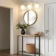 thumbnail image 2 of ONEWISH 3-Light White Vanity Light with Opal White Glass Shades, 2 of 7