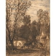 thumbnail image 3 of Samuel Palmer 20x24 Black Modern Framed Museum Art Print Titled - The Wayside Smithy, 3 of 5