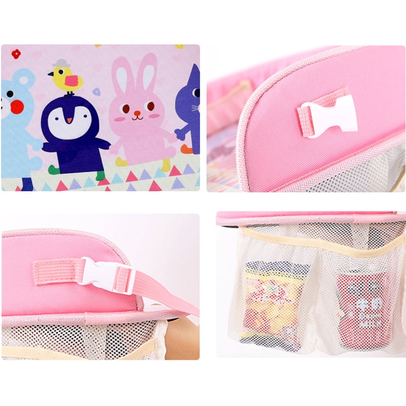 Car Seat Organizer Kids Travel Tray for Kids Toddlers Activities in Car Seat, Stroller, Airplane | Touch Screen iPad Holder | Waterproof Dry Erase Top | Side Pocket & Water Bottle Holder