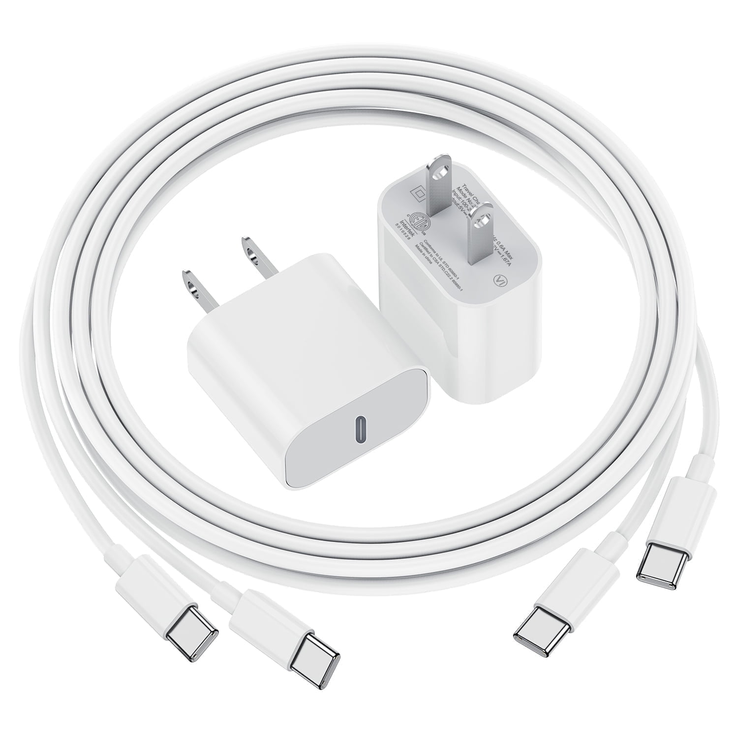 i Phone 17 16 15 Charger Fast Charging 2 Pack 20W USB C Charger Block Type C Chargers 6FT Cord Wall Phone Chargers Compatible with iPhone 17/16/15 Pro Max/Plus/S25 Case