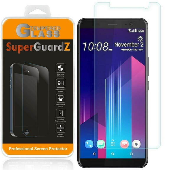 [2-Pack] For HTC U11  / HTC U11 Plus - SuperGuardZ Tempered Glass Screen Protector, Anti-Scratch, 9H Hardness, Anti-Bubble, Anti-Shock