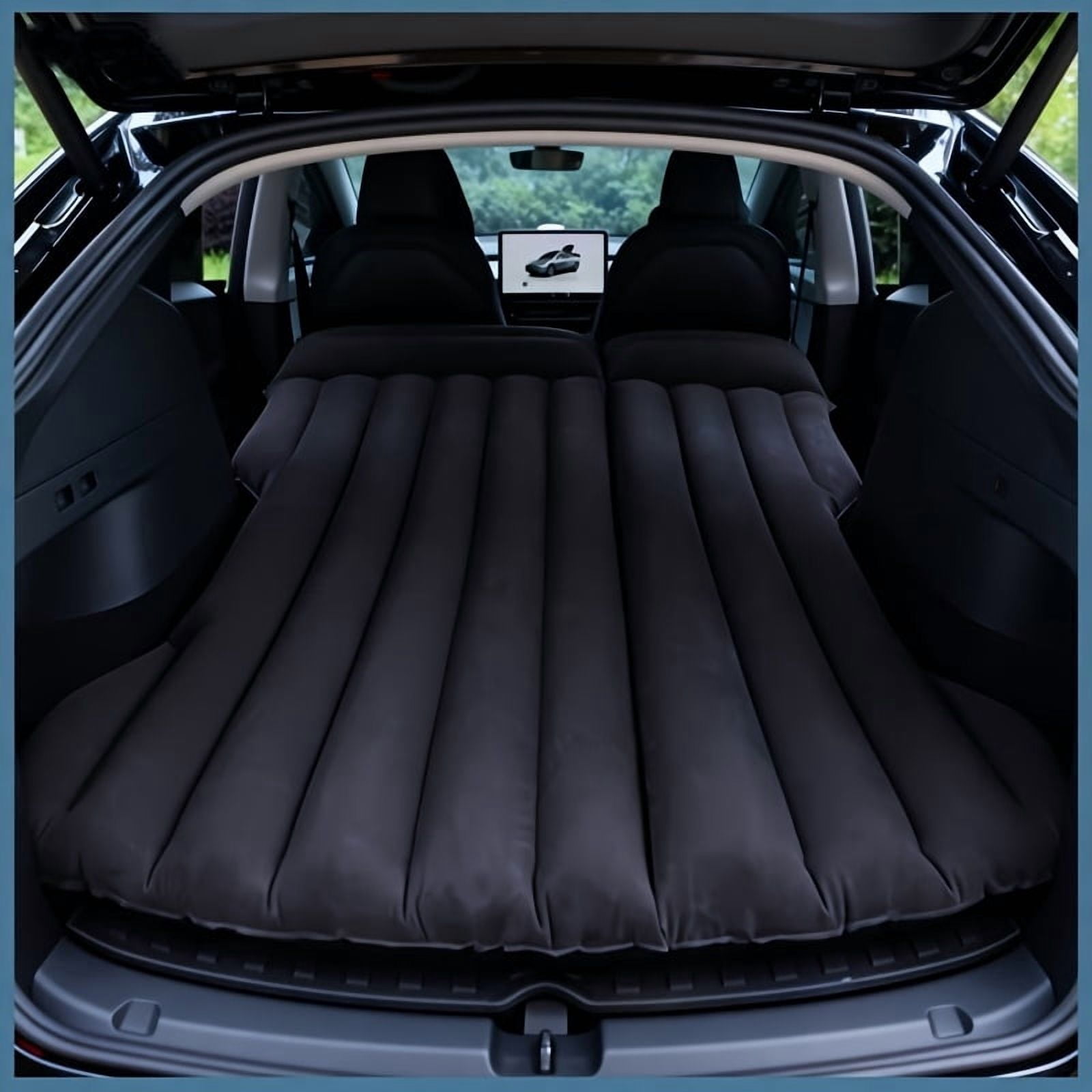 Fanruina Premium Inflatable Car Bed, featuring cloud-soft flocked surface for superior comfort