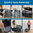 thumbnail image 6 of ECR4Kids Universal Rolling Utility Cart with Canvas Organizer Bag, Mobile Storage, Dark Grey/Grey, 6 of 9