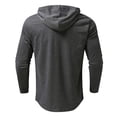thumbnail image 3 of New Mens Shirt T-Shirts Breathable Long Sleeve Cotton Pullover Comfy Button, 3 of 8