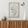 thumbnail image 3 of PixonSign Framed Canvas Print Wall Art Fine Art Pastel Pink & Yellow Wildflower Nature Wilderness Illustrations Modern Art Botanical Floral Farmhouse/Country Relax/Cozy - 16"x24" Natural, 3 of 5