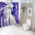thumbnail image 7 of Orinice Parrot Stars Watercolor Bathroom Decor Set with Hooks, Colorful Luxurious Graphic Print Polyester Fabric Shower Curtain, Washable for Bathroom Decoration 36x72, 7 of 7