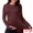Dark Red, variant on DARING DIVA Women's Maternity Stretchy Fitted Crew Neck Long Sleeve Tops S Brown