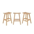 thumbnail image 6 of WestinTrends Malibu HDPE Outdoor Patio 29" Bar Stool Saddle Seat (Set of 3), Teak, 6 of 11