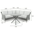 thumbnail image 4 of Mainstays Chelsea Outdoor Patio Steel 4-Pieces Sectional Dining Set with Terra Cotta Cushions, 4 of 8