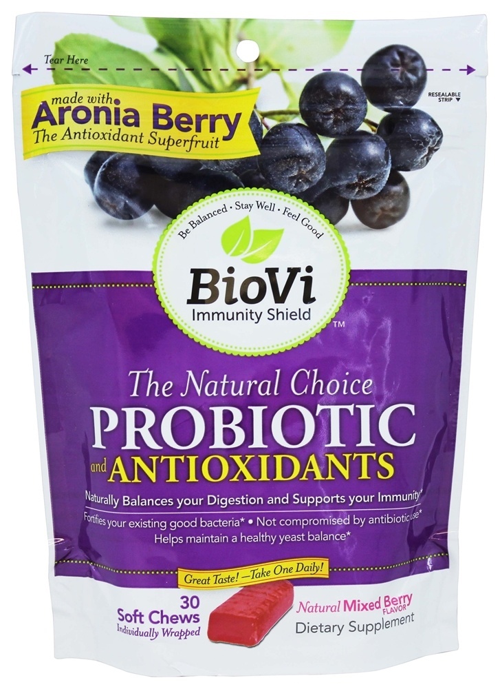 Biovi The Natural Choice Probiotic Antioxidants Mixed Berry Flavor