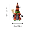 thumbnail image 3 of Halloween Faceless Gnome Doll Broom Spider Figurine, Soft Textured Multi Season Reusable Festive Accent Ornament, Holiday Decor Piece for Shelf Wall Household Interior Arrangement, 3 of 7
