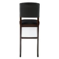 thumbnail image 6 of Linon Metairie 30" Indoor Wood Bar Stool, Espresso/Dark Brown Faux Leather, 6 of 8