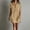 Khaki, variant on Short Dress Woman Dress Button Down Shift Dress Black Short Sleeve Mini Collared with Pockets Casual Dresses for Women,L
