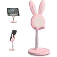 thumbnail image 1 of Phone stand, nediea desktop phone stand with adjustable angle height, cute desktop bunny phone, 1 of 5