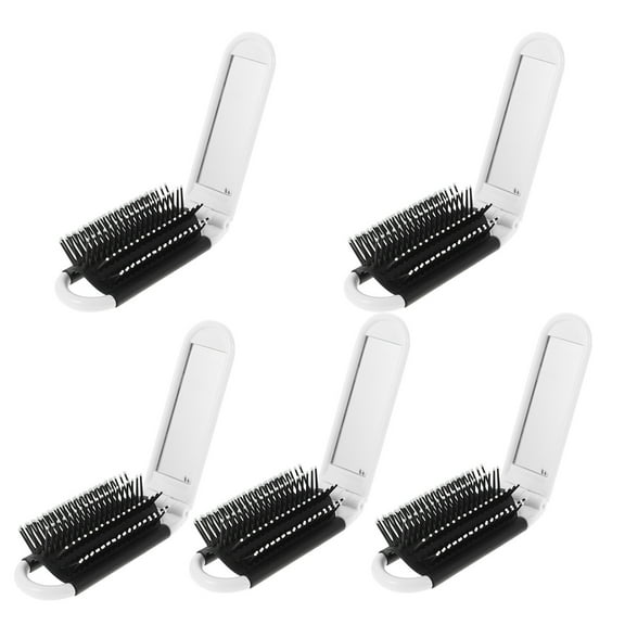 5 Pcs Hairstyling Combs Mini Soft Bristle Brush Child Travel White