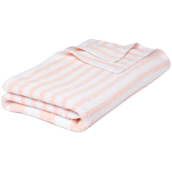 9 Pack Poolside Beach Pool Spa Towels Striped Pink & White 100% Cotton 30" x 70"