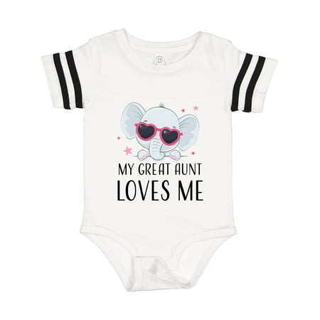 

Inktastic Elephant My Great Aunt Loves Me Gift Baby Boy or Baby Girl Bodysuit