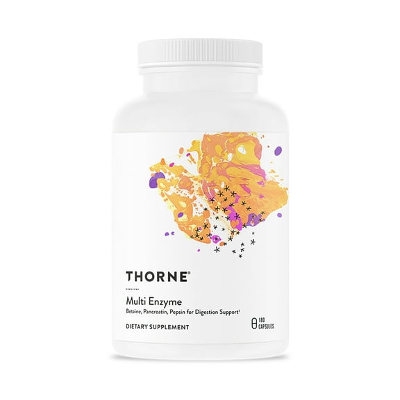 THORNE - Multi Enzyme (Formerly B.P.P.) - Betaine, Pepsin, Pancreatin - Comprehensive Blend of Digestive Enzymes to Support Normal Digestion* - Dairy-Free - 180 Capsules - 90 Servings