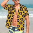 thumbnail image 5 of Lsque Retro Vinyl Records pattern Hawaiian Shirt for Men, Unisex Summer Beach Casual Short Sleeve Button Down Shirts-Large, 5 of 9