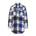 thumbnail image 4 of Fashion Flannel Plaid Jackets for Womens 2024 Plus Size Long Sleeve Button Shirts Jacket Coats With Pockets Color Block Coat, 4 of 7