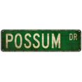 thumbnail image 1 of Metal Sign Possum DR Retro Tin Signs for Bedroom Kitchen Garden Wall Bar Club Coffee Hanging Sign Home Decor 4x16 Inch, 1 of 5