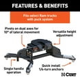 thumbnail image 2 of CURT 16041 E16 5th Wheel Hitch, 16,000 lbs, Select Ram 2500, 3500, 8-Foot Bed Puck System, 2 of 7